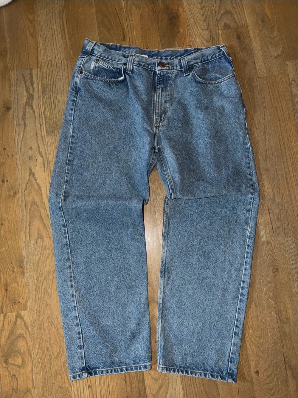 Carhartt Men’s Relaxed Straight Light Blue Denim Jeans size 40 x 30